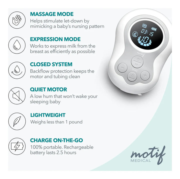 Motif Medical Duo - Extractor De Leche Electrico Doble Porta