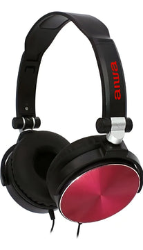 Audifonos Diadema Manos Libres Estereo Aiwa Aw X107r Rojo