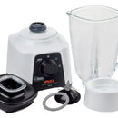 Licuadora Imusa Powermix Glass 1,25 L blanca con vaso de vidrio