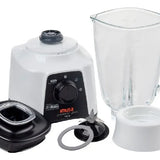Licuadora Imusa Powermix Glass 1,25 L blanca con vaso de vidrio