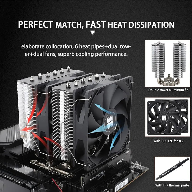 Enfriador De Aire De Cpu Thermalright Peerless Assassin 120 Pa120 Se