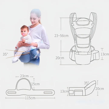 Cargador Canguro Para Bebe Niño Y Niña Jonebel Color Azul Oscuro Algodón Talla M
