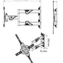 Soporte Para Tv Brazo North Bayou Nb P4 32 A 55 Original Negro