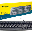 Teclado Económico Jertech K328 - Conexión Usb Color del teclado Negro Idioma Español Latinoamérica