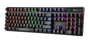 Teclado Gamer Xtrike Me Mecanico Numerico 7 Colores Gaming Negro