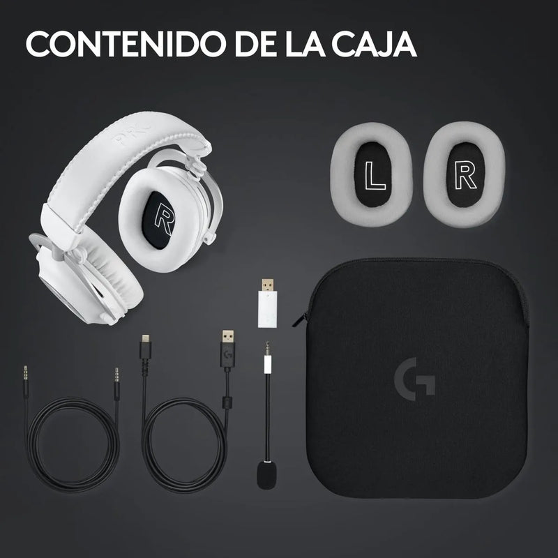 Diadema Gamer Logitech G Pro X 2 Wht, Lightspeed / Bluetooth Negro
