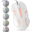 Kit de teclado y mouse gamer Aoas M-400 Portugués Brasil de color blanco
