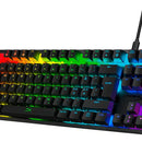 Teclado HyperX Alloy QWERTY Red- Linear inglés US color negro con luz RGB