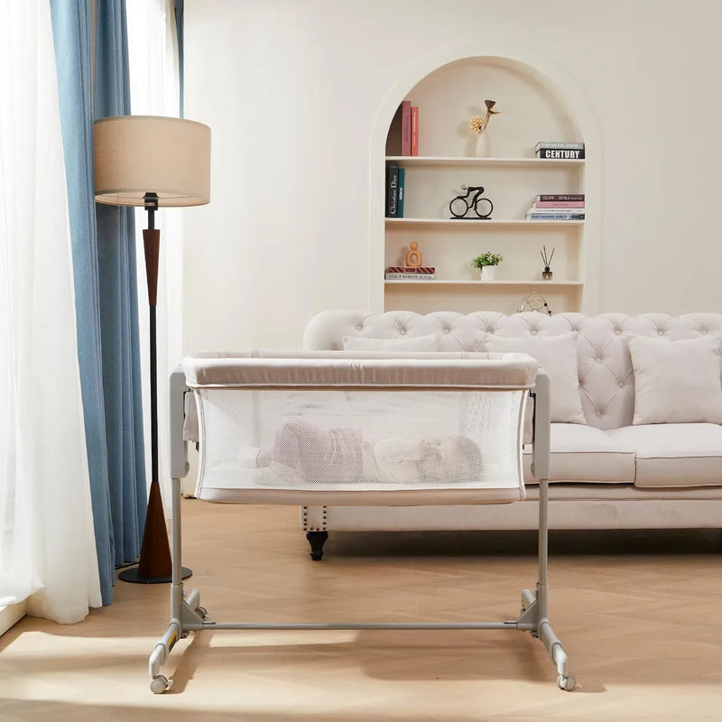 Onthewei Moises Para Bebe, Cuna Mecedora 3 En 1 Con Ruedas,
