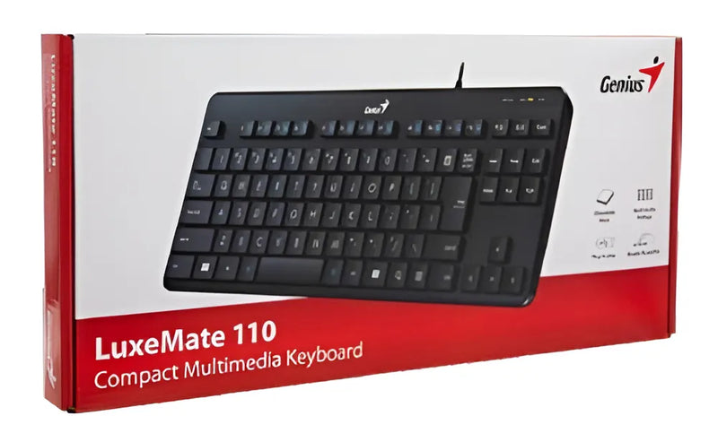 Teclado Compacto Usb Genius Luxemate 110 Español Color Del Teclado Negro