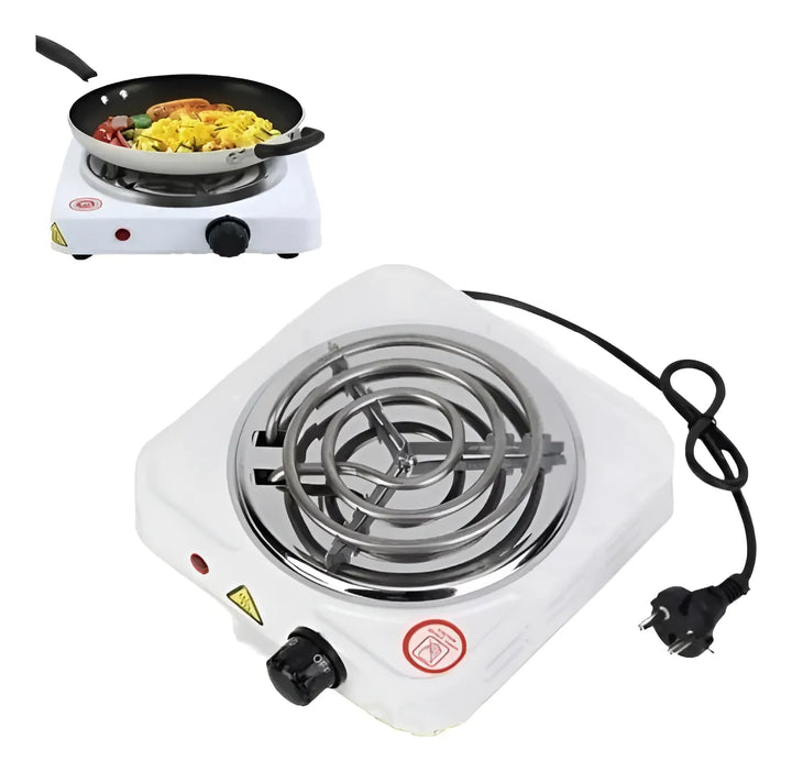 Estufa Electrica Portatil Cocina 1 Puesto 1500w Regulable Blanco