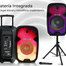 Cabina Aiwa AWSP15TWL Bluetooth Radio Fm Microfono Tripode Color Negro