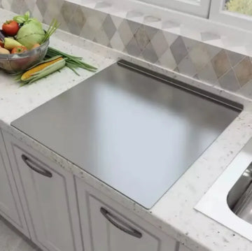 Tabla Gurmex Grande Rectangular Acero Inox 48x38 Cm Gris