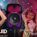 Cabina Aiwa AWSP15TWL Bluetooth Radio Fm Microfono Tripode Color Negro