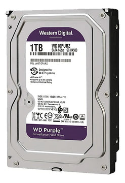 Disco Duro 1tb Wester Digital Púrpura Cctv Para Dvr Nvr Color Plateado