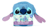 Toalla De Algodón Con Capucha Para Niños Stitch Azul Acero