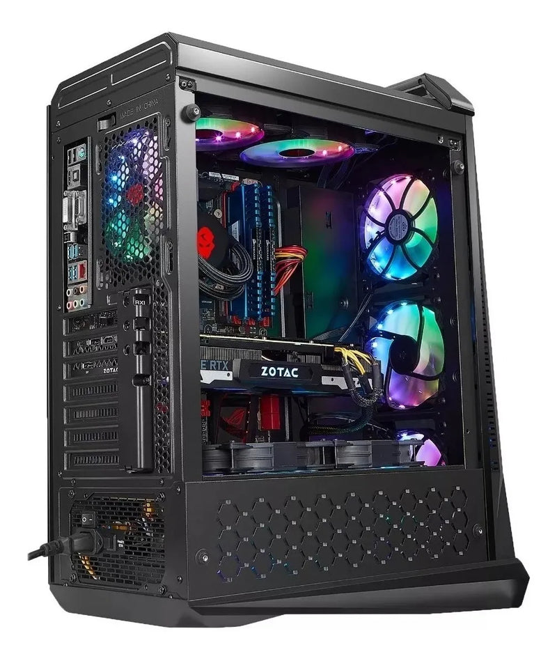 Caja Gabinete Iceberg Crystal Max - 4 Fans + Tira M-rgb Negro