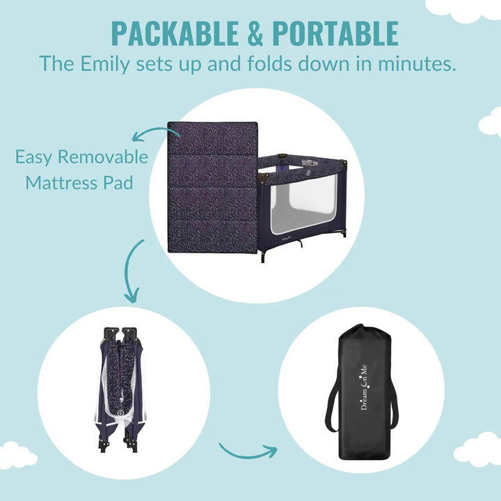 Corral De Lujo Dream On Me Emily Rose Azul Galaxia Con Moisé