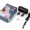 Audífonos in ear inalámbricos F9 negro con luz LED