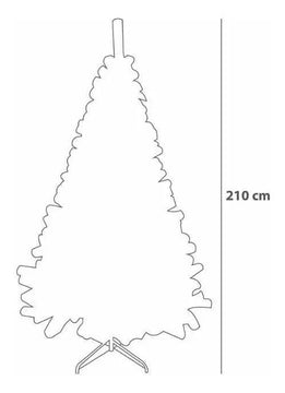 Promocion Arbol De Navidad Frondoso De Lujo 210cm 936 Ramas Color Verde