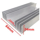 Disipador De Calor 8x40cm Riel De Aluminio 8 Aletas