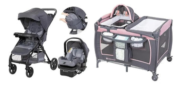Sistema De Viaje Passport Cargo De Bambú Gris Con Moisés