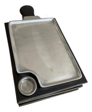 4 Tablas Para Churrasco En Pino Y Aluminio Nuevas Lisa Marrón
