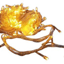 Serie Navideña Luz Led Calida X100 Luces Cable Trans. Paq.x1