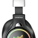 Audifonos Diadema Gamer Onikuma K15 Negros Con Luz Rgb Led