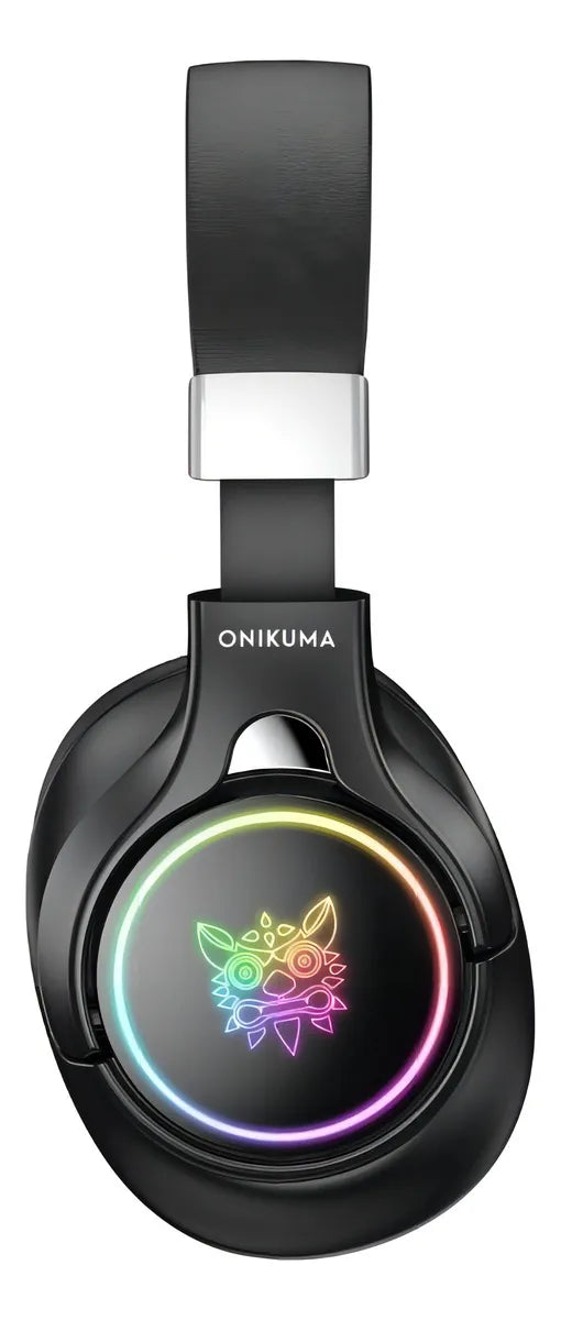 Audifonos Diadema Gamer Onikuma K15 Negros Con Luz Rgb Led
