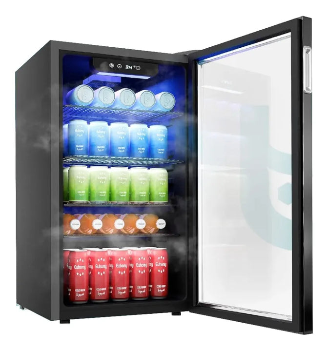 Refrigerador Y Nevera De Bebidas, Minibar Cap120 Latas Negra Negro