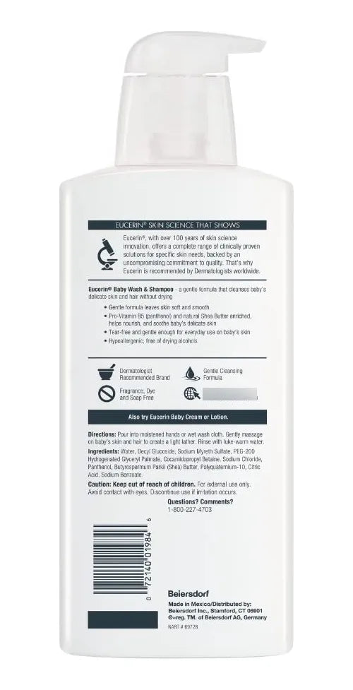 Eucerin Baby Baño Y Shampoo 400