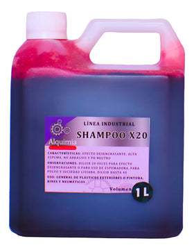 Litro De Shampoo X20 Ph Neutro Concentrado Rinde 40 Veces