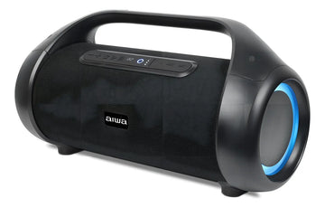 Bocina Portátil Aiwa Aws1000bt Negro Bluetooth 90W RMS Resistente al Agua con Luces LED