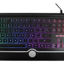 Teclado Weibo QWERTY color negro con luz RGB