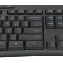 Kit de teclado y mouse inalámbrico Logitech MK295 Español Latinoamérica de color negro