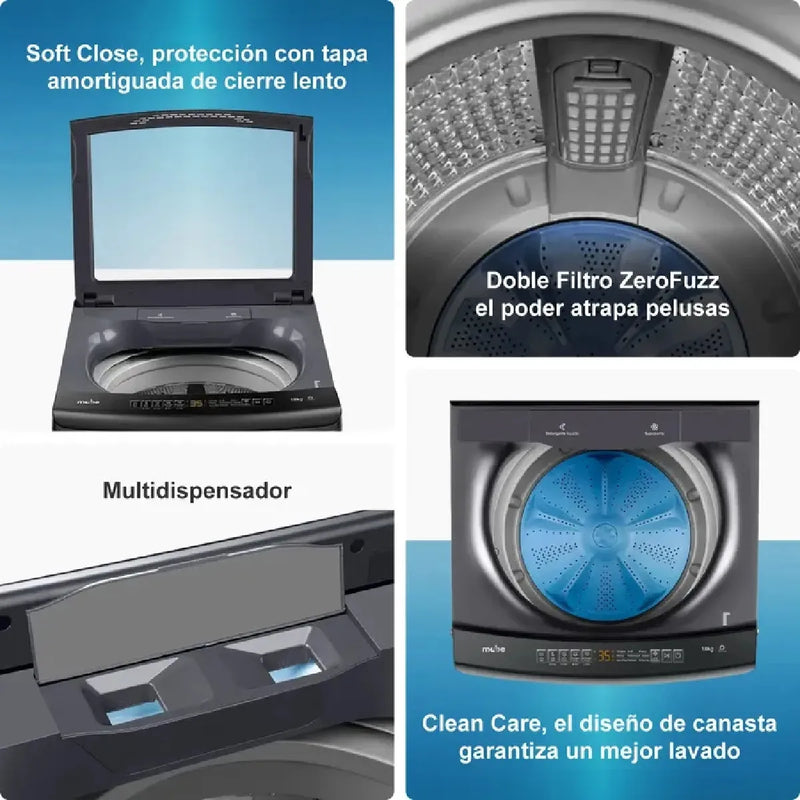 Lavadora Mabe 18 Kg Carga Superior Manual Gr Lma8120wdgab0 Gris