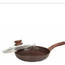 Sartén 24 Cm Bronce Free Home Antiadherente Tapa De Vidrio