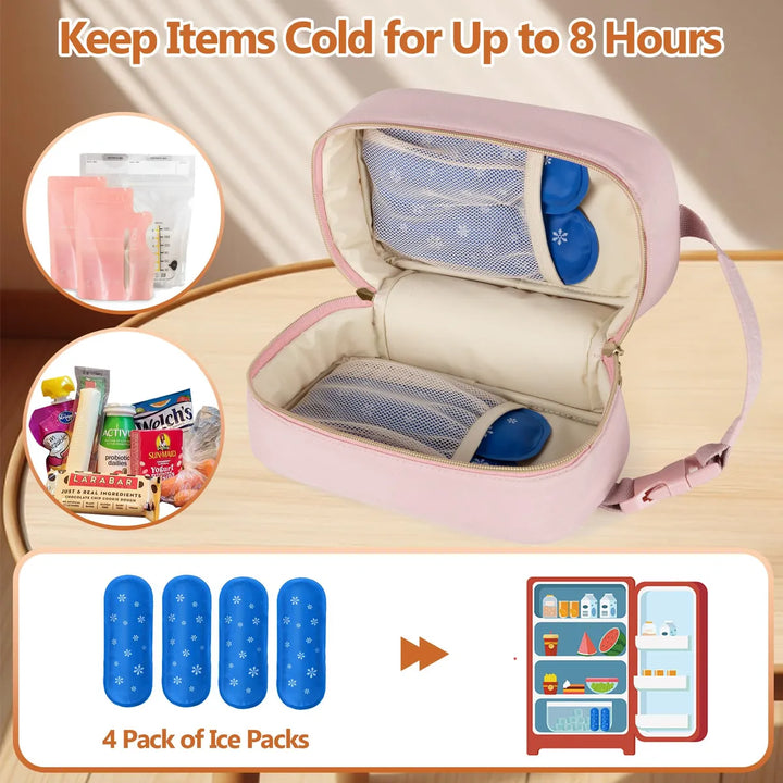 Damero Bolsa Enfriadora De Leche Materna Con 4 Bolsas De Hie