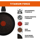 Sartén Imusa Titanium Force 20cm Antiadherente Tapa Vidrio Color Negro