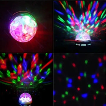 Bombillo Rotativo De Colores Bola Navideña Giratoria Luces