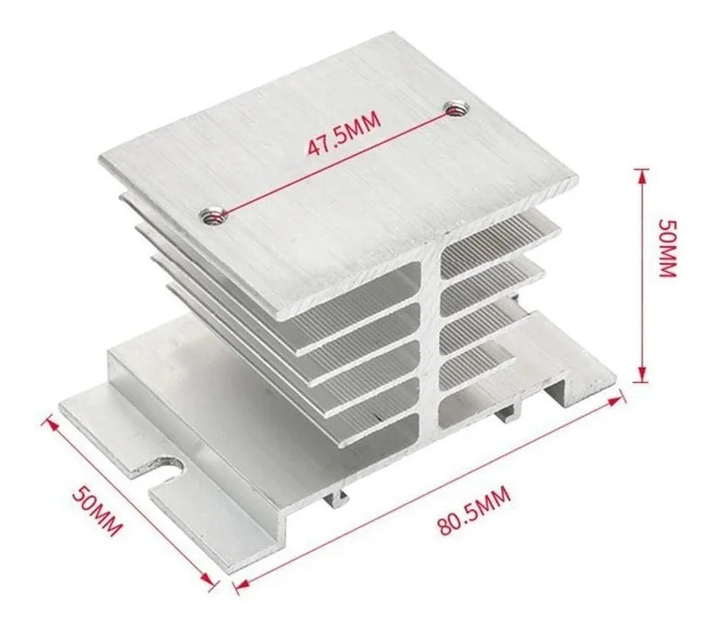 Disipador Calor Aluminio Para Ssr Termostato Rex-c100