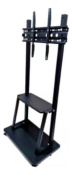 Soporte Base Tv Piso Pedestal Estante Reforzado 32 A75 Movi Color Negro