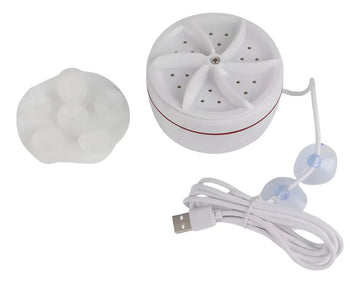 Mini Lavadora Portátil Diseño Plegable Ciclo Automático Blanco