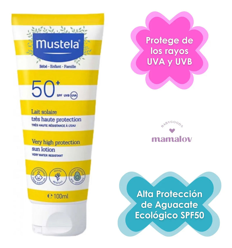 Protector Solar Spf 50+ - Mustela 100 Ml