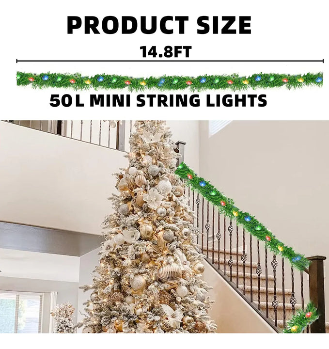 Luces Navidenas Led Brillantes 14.8 Pies