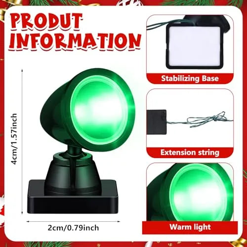 4 En 1 Accesorios Para Aldea Navideña Con Luces Led