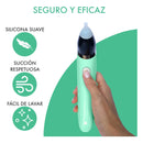 Aspirador Nasal Bebé Recargable Con 5 Niveles Succión Color Verde Claro