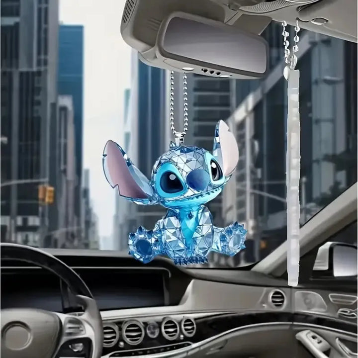 Llavero Stitch Lilo Acrílico Detalle Amistad Detalle Regalo Azul