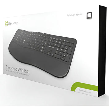 Teclado Klip Xtreme Transcend Wireless Ergonómico - Kbk-530s Color Del Teclado Negro